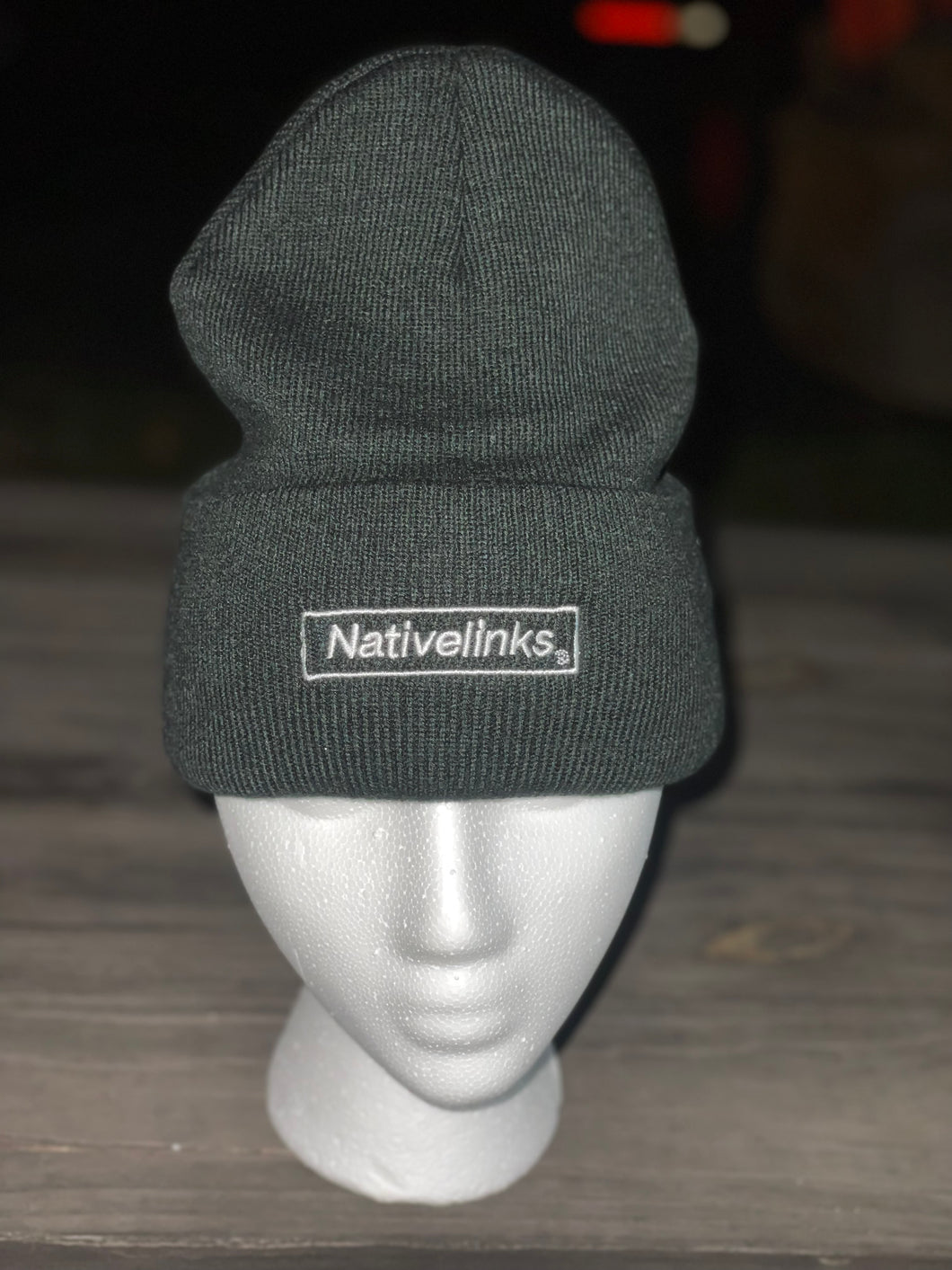 Black Nativelinks beanie