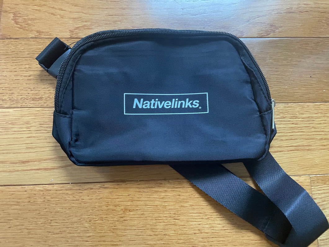 Black Nativelinks Fanny Pack