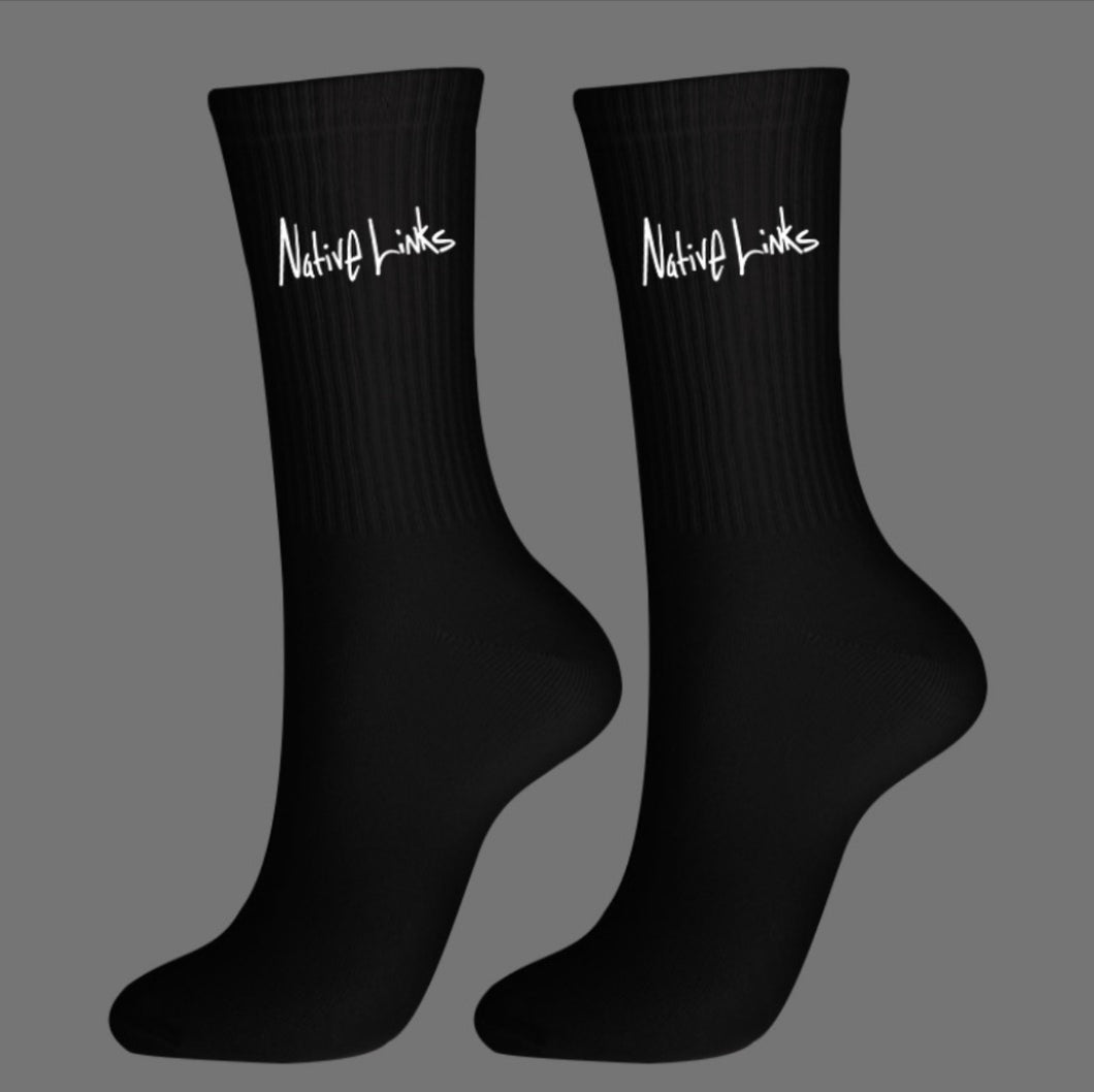 Native Links  Two sided Logo Socks