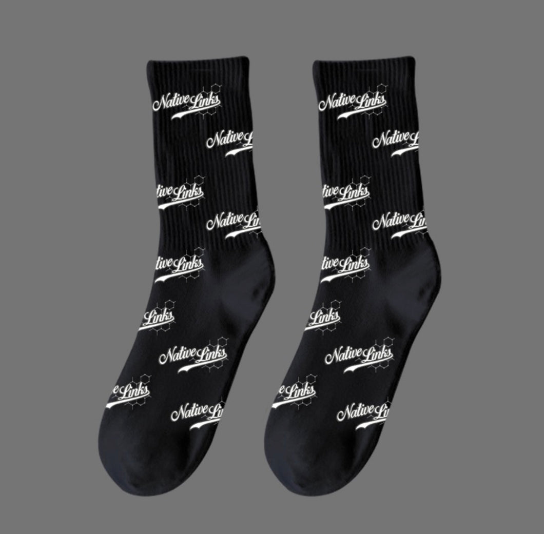 Native Links  Multiple Old school Logo Socks